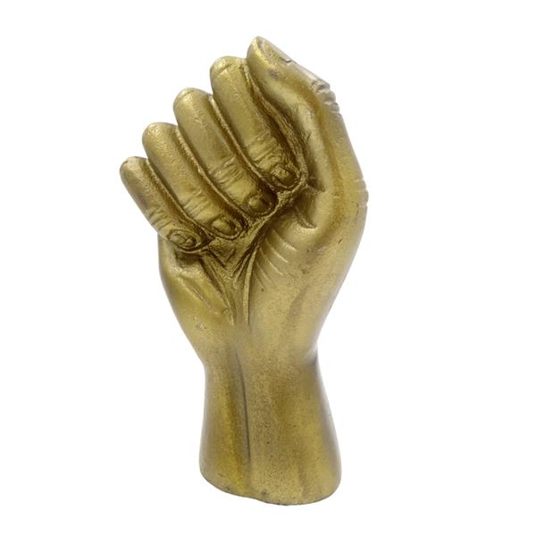 Figurină decorativă Pumn strâns din aluminiu, 18cm, cu posibilitate de personalizare prin gravură
