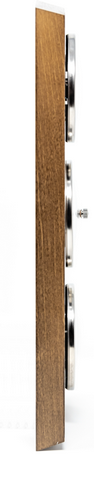 Fischer 9171-31 weather station with barometer, hygrometer, and thermometer on wooden base with engraving personalization option