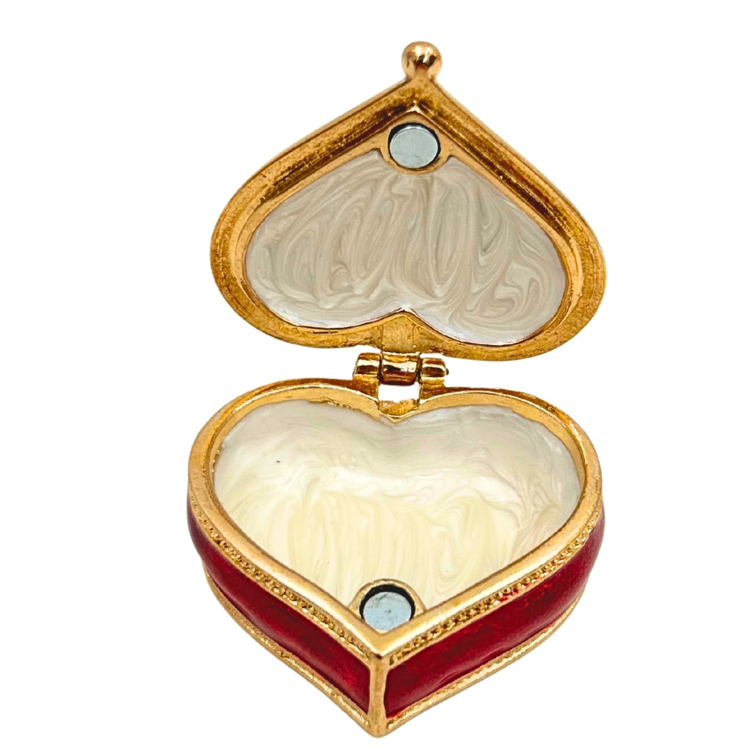 Exclusive Heart-Shaped Jewelry Box with Crystals
