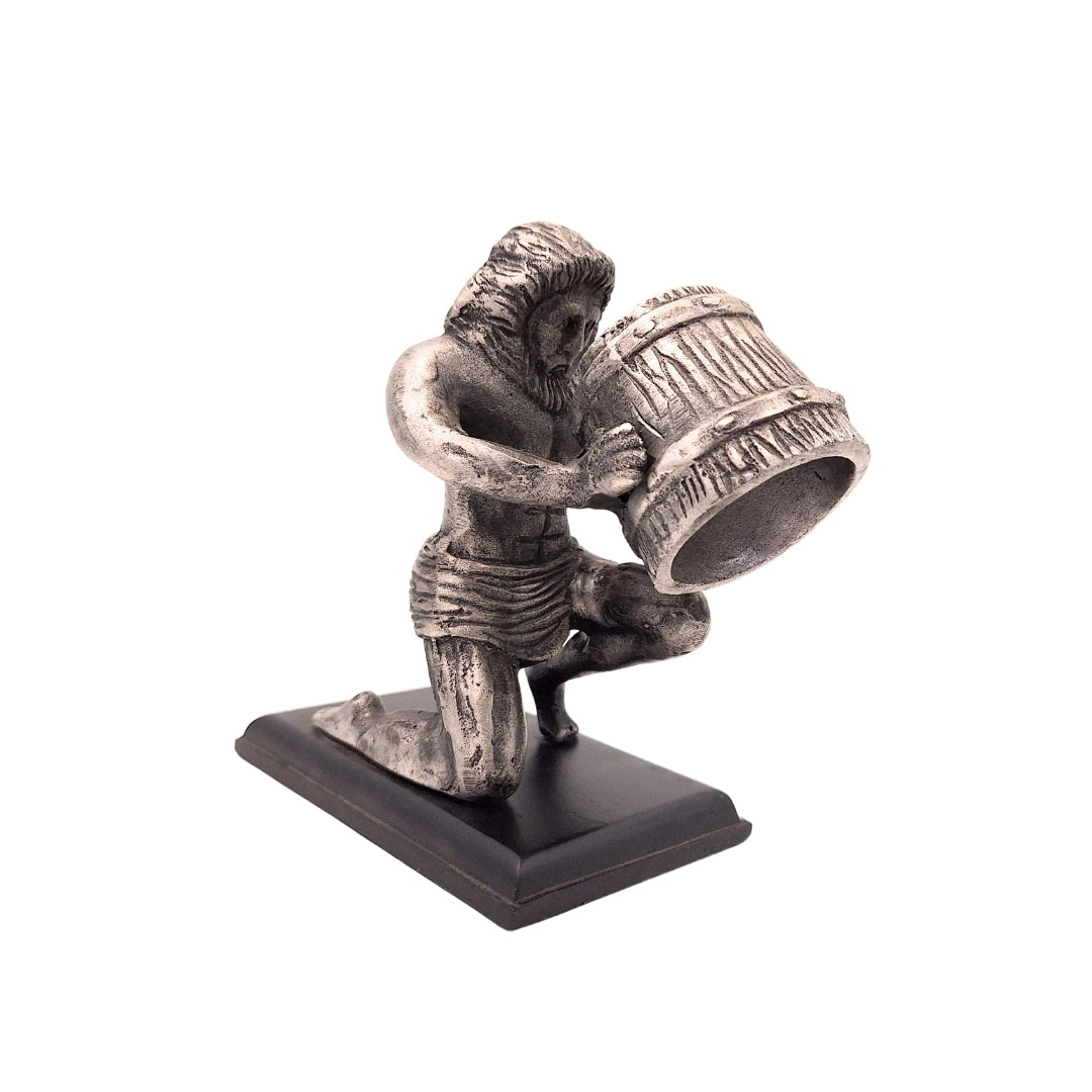 Figurka dekoracyjna Wodnik AQU z aluminium, personalizowany grawer, idealny na prezent, wysokość 18 cm, styl klasyczny i art déco