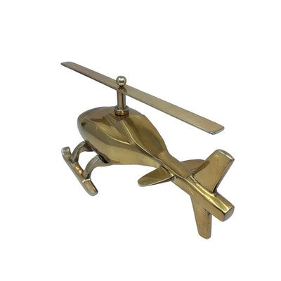 Model metalic de elicopter, cu posibilitate de personalizare prin gravură – auriu, 32 cm