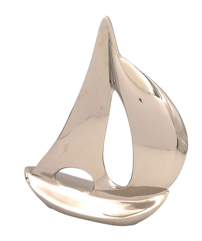 Elegancki metalowy model jachtu 36 cm z możliwością personalizacji grawerem