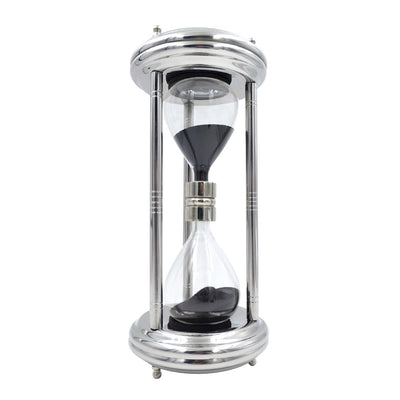 Large Silver Hourglass 10 min with Engraving Option