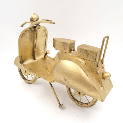 Skuter Retro Model Metalowy NC2860 w Kolorze Zabytkowego Mosiądzu z Możliwością Personalizacji Grawerem