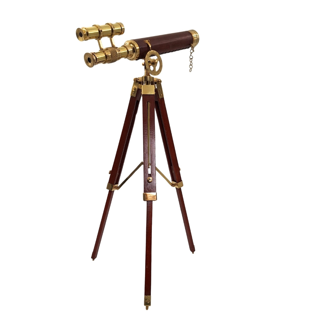 Lunetă pe trepied din alamă 57 cm, cu posibilitate de personalizare prin gravură
