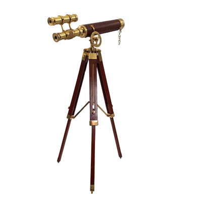Lunetă pe trepied din alamă 57 cm, cu posibilitate de personalizare prin gravură