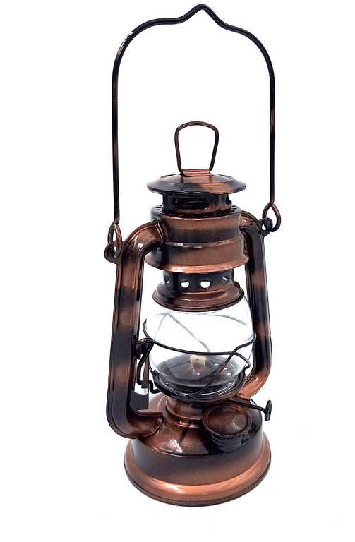 Stylowa Lampa Naftowa Żeglarska Retro DT245F z Możliwością Personalizacji Grawerem, Idealna na Prezent, Wykonana z Szkła i Blachy, Wysokość 19 cm, Marynistyczny Design