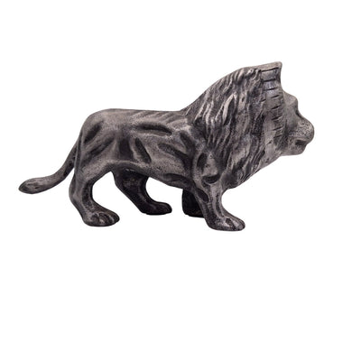 Figurka dekoracyjna LEO z aluminium w kolorze srebrnym, personalizowany grawer