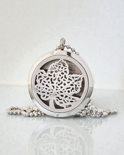 Armonie verde – Colier aromaterapeutic Frunză 30 mm