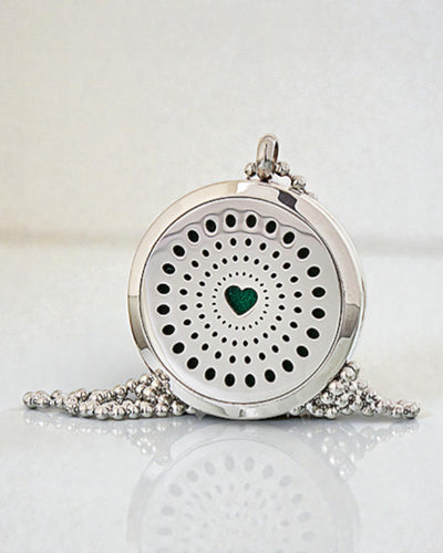 Celestia Heart – Colier aromaterapeutic cu inimă diamantată 30 mm