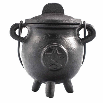 Ceaun ritualic din fier cu pentagon 6.5x13cm