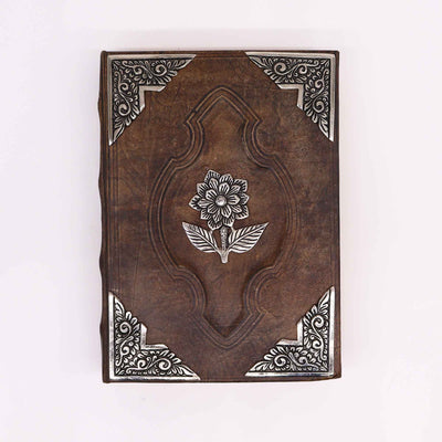 Elegantní zápisník Hefty Brown Tan s motivem Zinc Rose