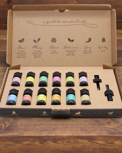 Esence Světa – luxusní sada 12 nejoblíbenějších éterických olejů 5 ml s kapátky