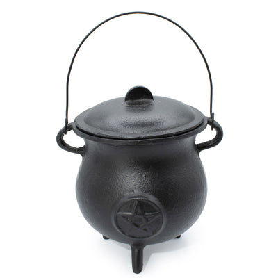 Mocný litinový kotlík s pentagramem 23x18 cm, 4500 g