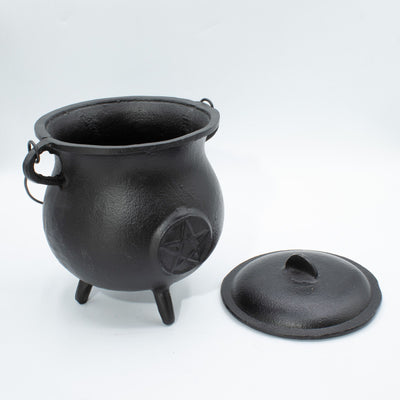 Mocný litinový kotlík s pentagramem 23x18 cm, 4500 g