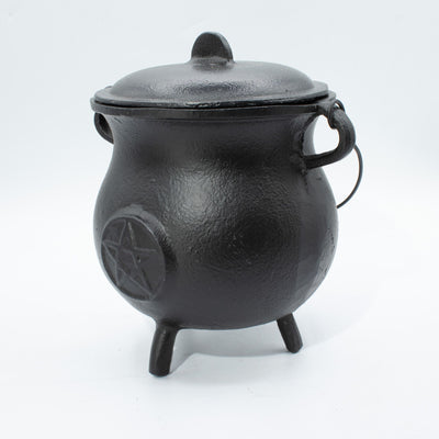 Mocný litinový kotlík s pentagramem 23x18 cm, 4500 g