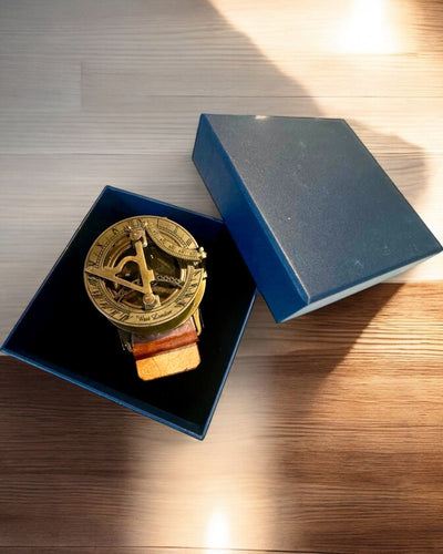 Сонячний годинник "Античний Компас", наручний годинник з компасом, можливість персоналізації гравіюванням