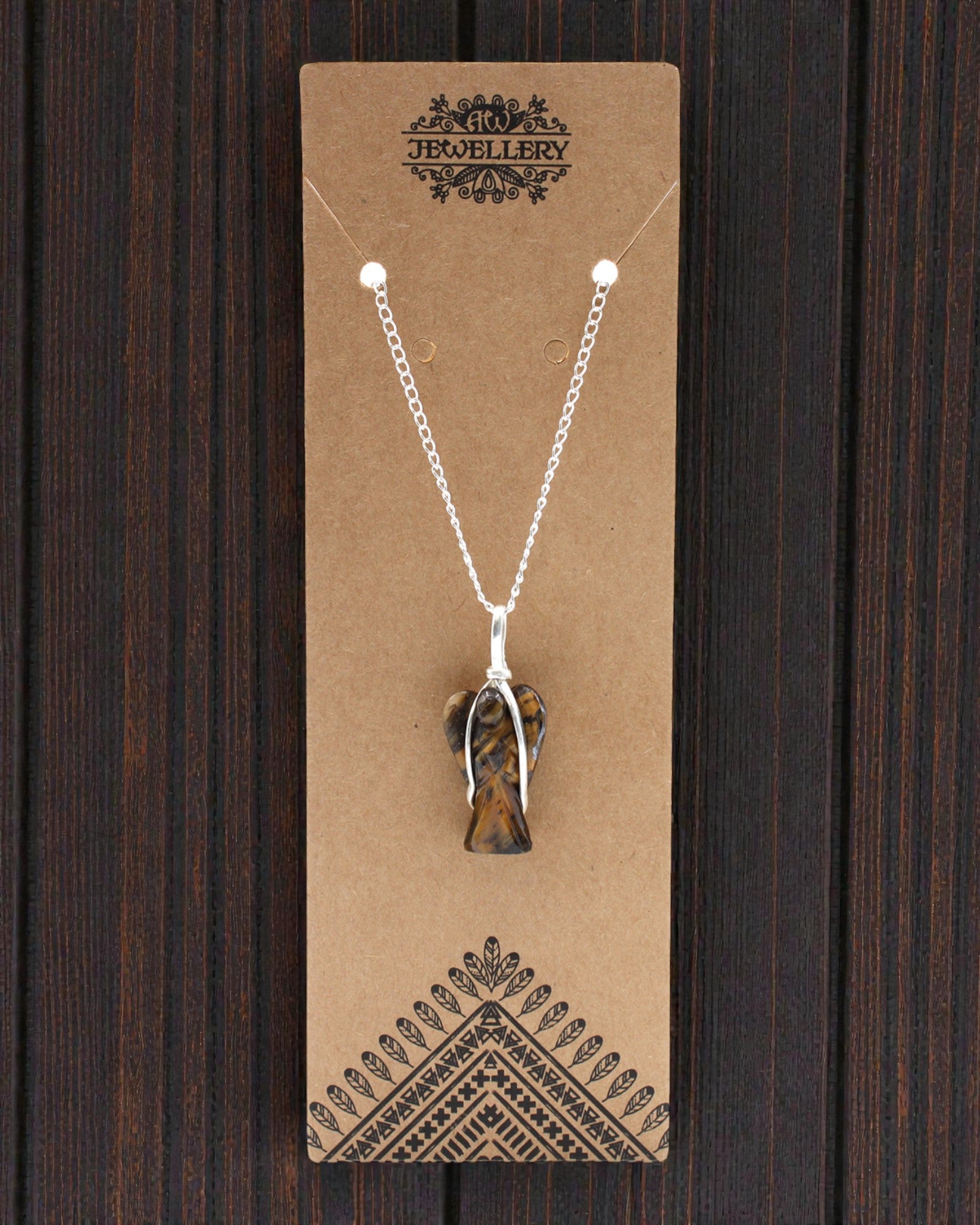 Duh păzitor – Pandantiv Înger păzitor din ochi de tigru