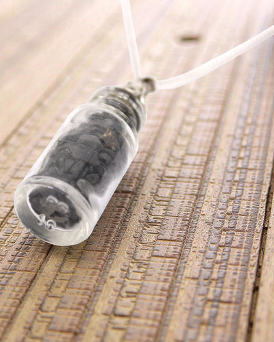 Bottled Gemstones Necklace – Black Onyx