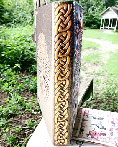 Вінтажний Щоденник "Дерево Життя" A6 - Елегантна Тиснена Обкладинка зі Штучної Шкіри, 100 Аркушів