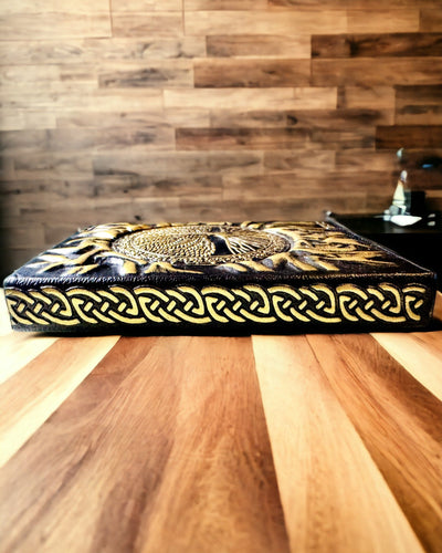 Вінтажний Щоденник "Дерево Життя" A6 - Елегантна Тиснена Обкладинка зі Штучної Шкіри, 100 Аркушів