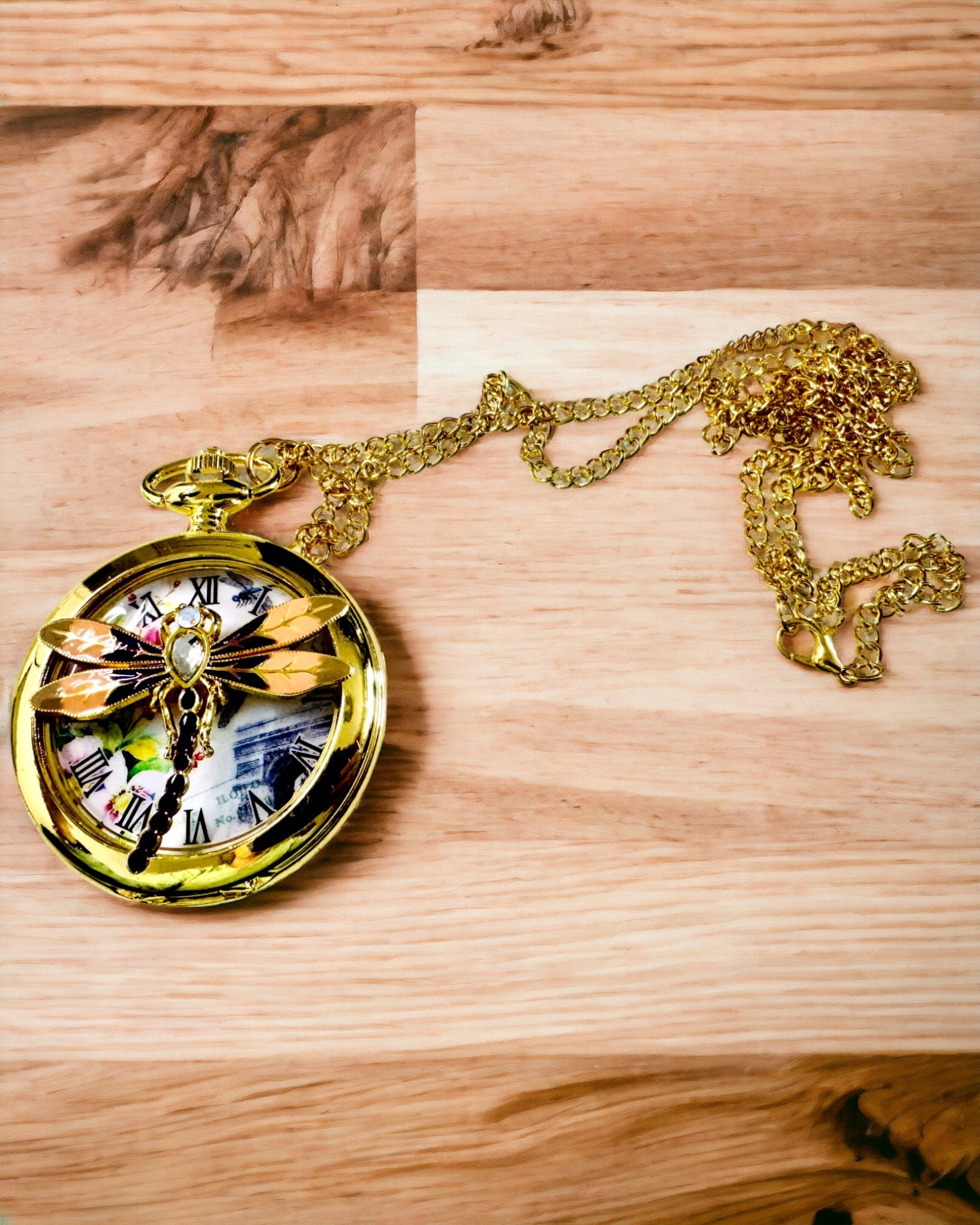 Classic Pocket Vintage Watch with Transparent Cover