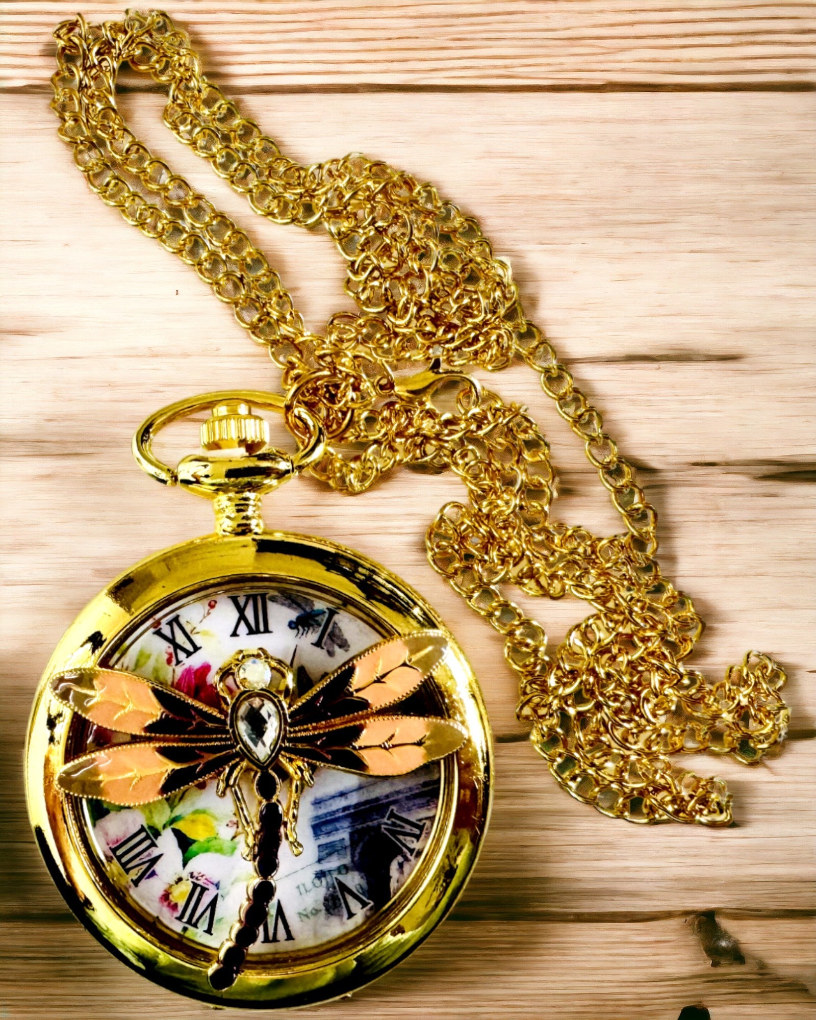 Classic Pocket Vintage Watch with Transparent Cover