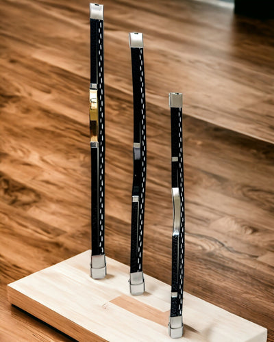 Brățară Sport din Piele PU și Oțel Inoxidabil cu Posibilitate de Gravare – 3 Culori