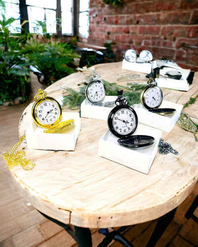 Klasyczny Srebrny Zegarek Kieszonkowy z Opcją Grawerowania