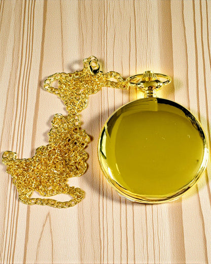 Koloru złotego Zegarek Kieszonkowy w Stylu Vintage z Możliwością Grawerowania