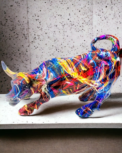 Dekorativní socha býka "BullArt" – Unikátní umění s možností gravírování - 4 barevné varianty, pro personalizovaný dárek