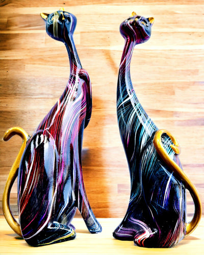 "Koci Eleganci" - Набір декоративних фігурок з смоли з можливістю персоналізації гравіюванням