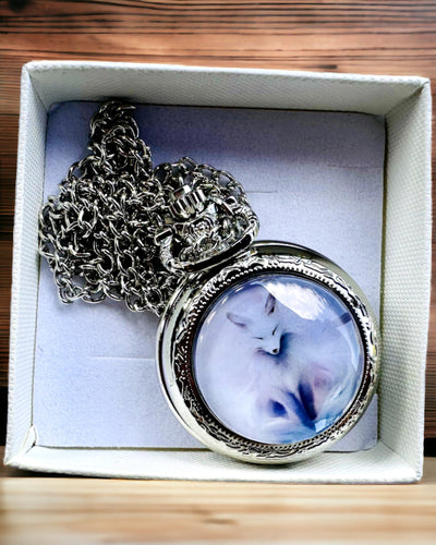 Zegarek Kieszonkowy "Mistyczny Lis" z Możliwością Grawerowania