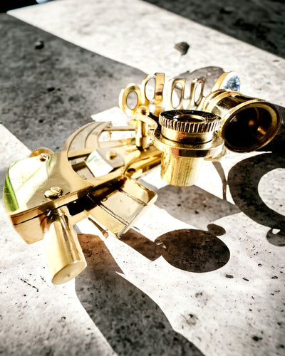 Artistic Sextant in Gold Color - Customization with Engraving Available