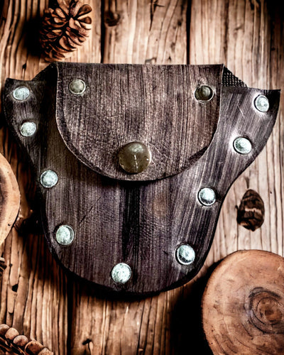 Саквояж Схованка Лісового Гнома- Ручної Роботи Мала Шкіряна Сумка