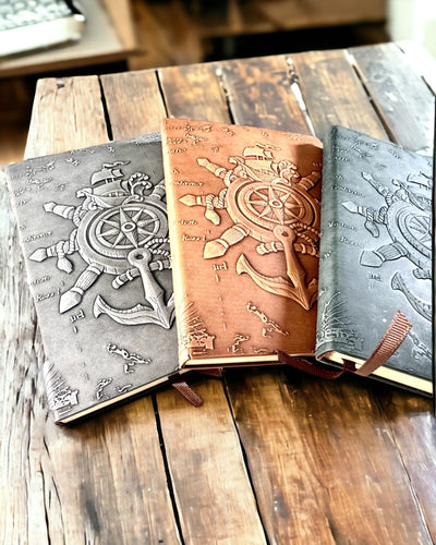 Caiete cu tematică nautică „Nautica” cu opțiune de personalizare prin gravură, pentru cadou