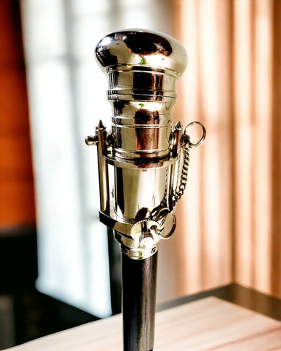 ТРОСТИНА ДЛЯ ХОДЬБИ З РУЧКОЮ З ФУНКЦІЄЮ ПІДЗОРНОЇ ТРУБИ – ЕЛЕГАНТНА І МОДНА, 95 СМ - капітанський "Navigator's Crest"