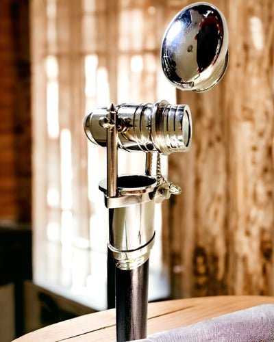 ТРОСТИНА ДЛЯ ХОДЬБИ З РУЧКОЮ З ФУНКЦІЄЮ ПІДЗОРНОЇ ТРУБИ – ЕЛЕГАНТНА І МОДНА, 95 СМ - капітанський "Navigator's Crest"