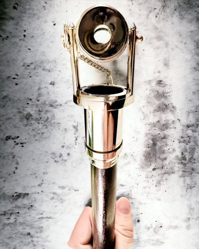 ТРОСТИНА ДЛЯ ХОДЬБИ З РУЧКОЮ З ФУНКЦІЄЮ ПІДЗОРНОЇ ТРУБИ – ЕЛЕГАНТНА І МОДНА, 95 СМ - капітанський "Navigator's Crest"