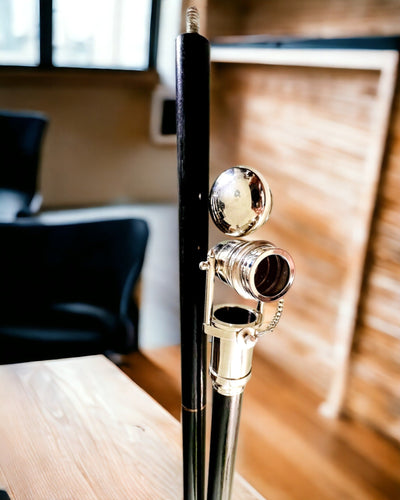 ТРОСТИНА ДЛЯ ХОДЬБИ З РУЧКОЮ З ФУНКЦІЄЮ ПІДЗОРНОЇ ТРУБИ – ЕЛЕГАНТНА І МОДНА, 95 СМ - капітанський "Navigator's Crest"