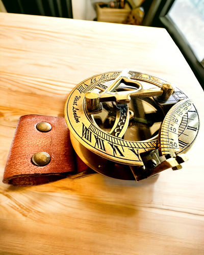Сонячний годинник "Античний Компас", наручний годинник з компасом, можливість персоналізації гравіюванням