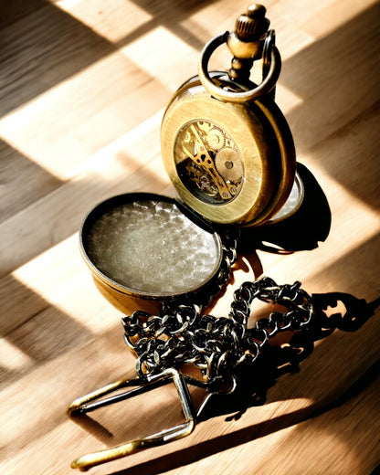Кишеньковий годинник класичний "Vintage Elegance", золотий колір, можливість персоналізації гравіюванням