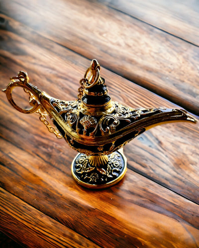 Small 4 cm Magic Aladdin Lamp, keychain, 6 color variants - Enchanted Memories, personalization with engraving