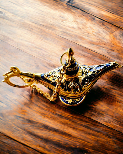 Small 4 cm Magic Aladdin Lamp, keychain, 6 color variants - Enchanted Memories, personalization with engraving