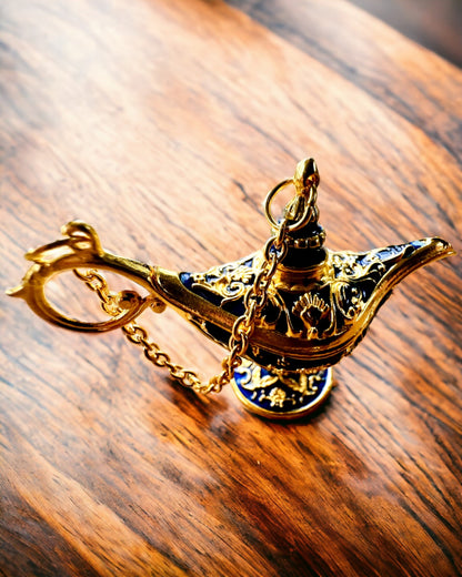 Lampa Magică Aladin de 4 cm, breloc, 6 variante de culoare - Amintiri Fermecate, personalizare cu gravură