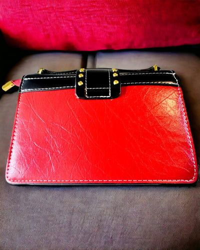 Geantă de Umăr Pătrată "Królewski Ryk" cu Cap de Leu