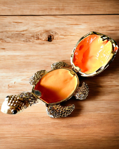 "Żółwiowa Rodzinka" Box - green color, personalized with engraving