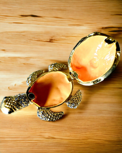 "Żółwiowa Rodzinka" Box - green color, personalized with engraving