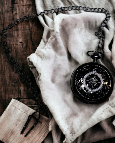 Busolă în stil de ceas de buzunar "Navigator" - Culoare metal închis