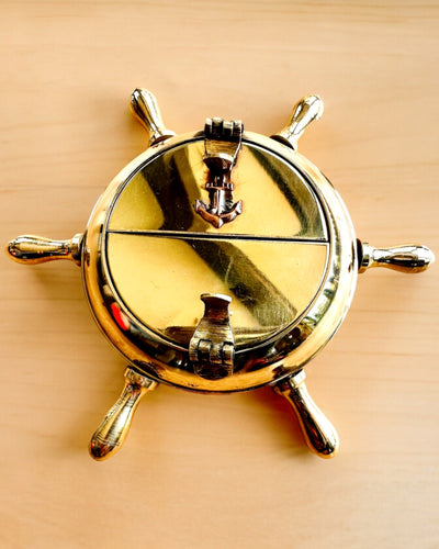 Mosazný Kapitánský Popelník - možnost personalizace jako dárek gravírováním, ručně vyrobený